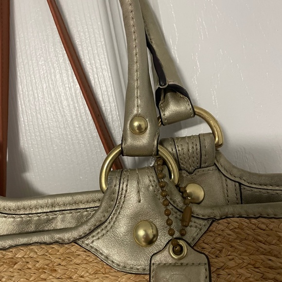 Coach Tan and Gold Women's Tote Bag - Picture 4 of 10